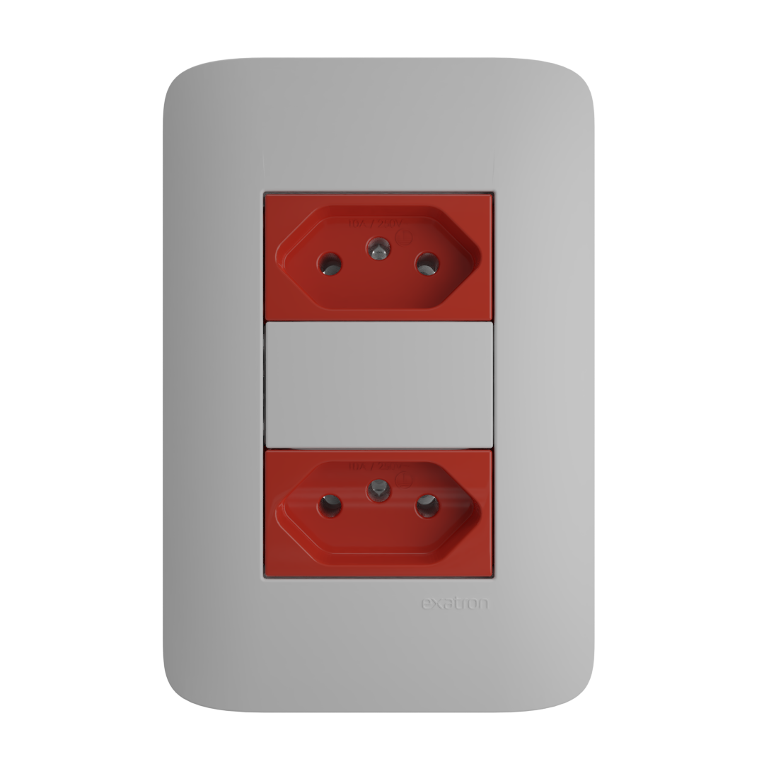Tomada 220v vermelha